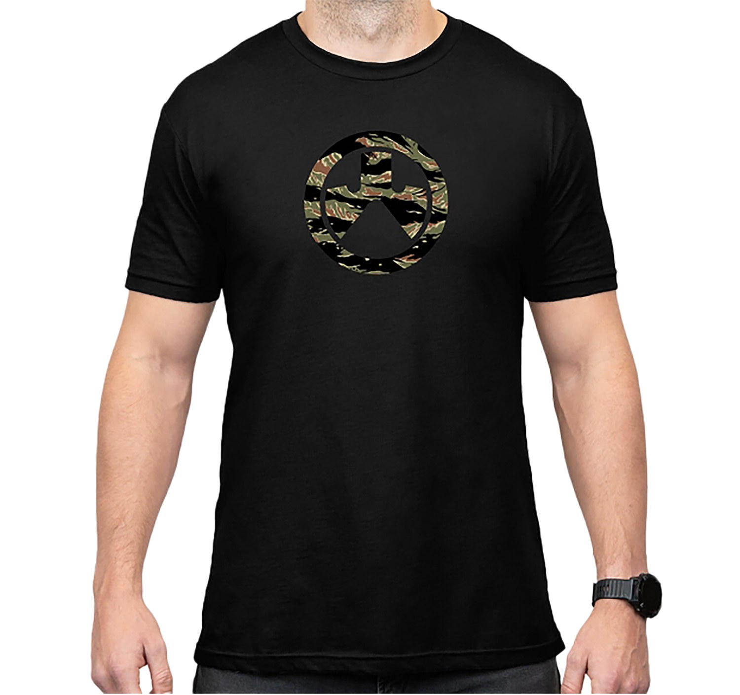 Magpul MAG1292-001-XL Tiger Stripe Icon Black Cotton/Polyester Short Sleeve XL