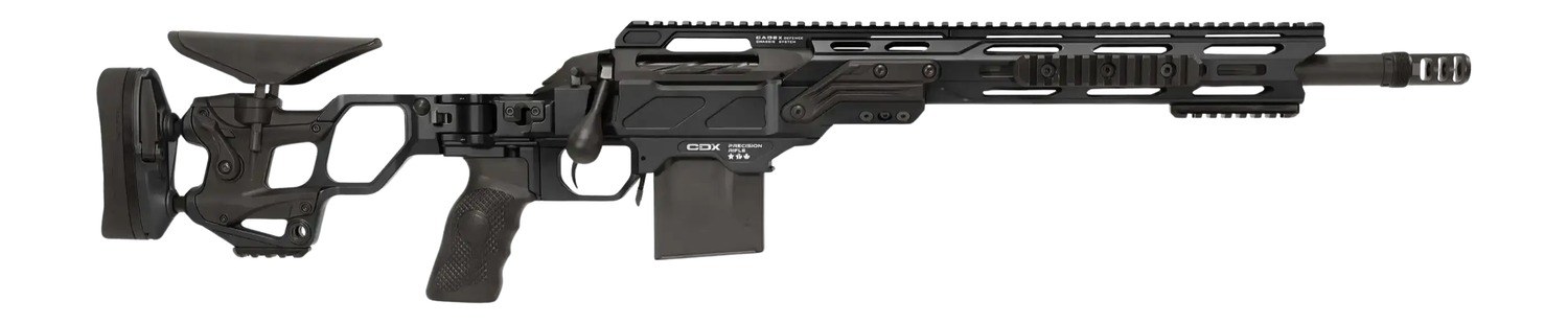 Cadex Inc CDXSSCOV308165CP20I2E1 CDX-SS Seven S.T.A.R.S. Covert Compact 308 Win 10+1 16.50" Black DLC Fluted Threaded Barrel, Black Cerakote Receiver