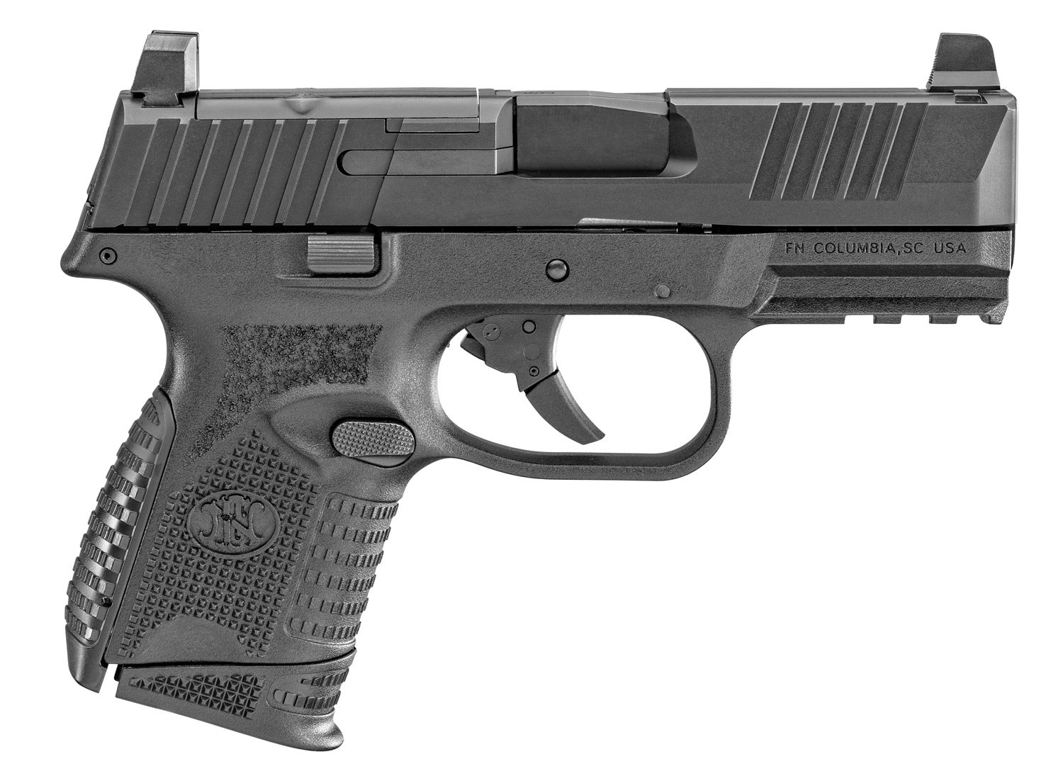 FN America 66100571 509C MRD 9mm Luger 15+1/12+1, 3.70" Black Recessed Target Crown Steel Barrel, Black PVD Optic Ready/Serrated Steel Slide &