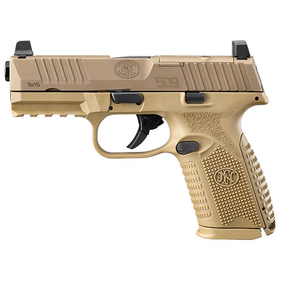FN America 66100741 509M MRD Mid-Size 9mm Luger 15+1 4" Black Recessed Crown Barrel, Flat Dark Earth PVD Optic Ready/Serrated Steel Slide, Flat Dark - Image 2
