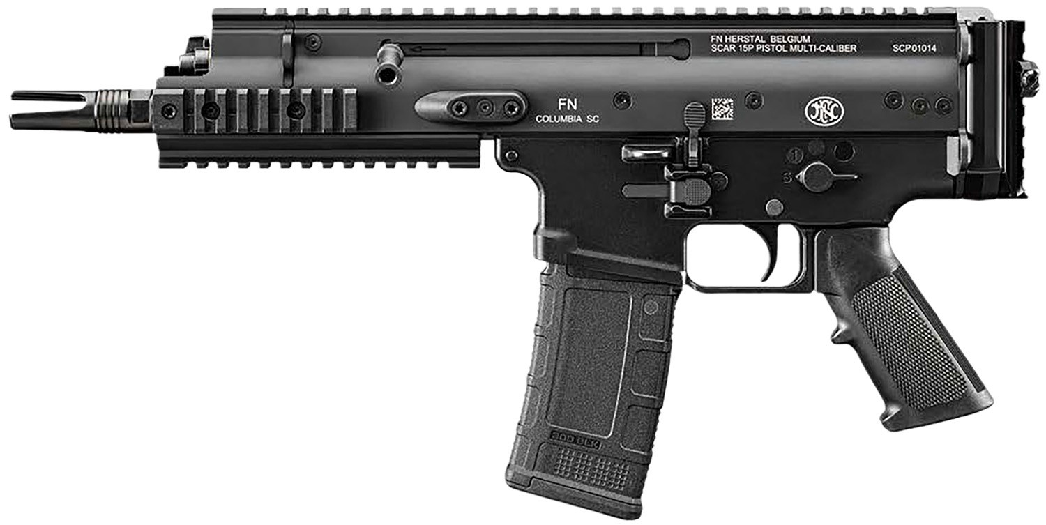 FN America 38101242 SCAR 15P 300 Blackout 30+1 7.50" Black Chrome Lined Steel Barrel, Black Anodized Aluminum Picatinny Rail Receiver, Black Polymer