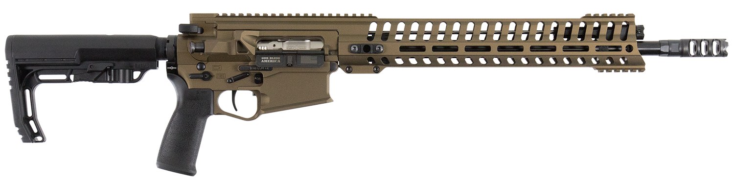 Patriot Ordnance Factory 01467 Revolution Gen4 308 Win,7.62x51mm NATO 16.50" 20+1 Burnt Bronze 6 Position MFT BMS Minimalist Stock M-LOK