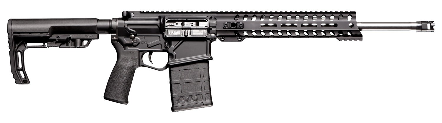 Patriot Ordnance Factory 01662 Rogue Direct Impingement 7.62x51mm NATO 20+1 16.50" Stainless Steel Barrel, Black Anodized Receiver, 11" Renegade