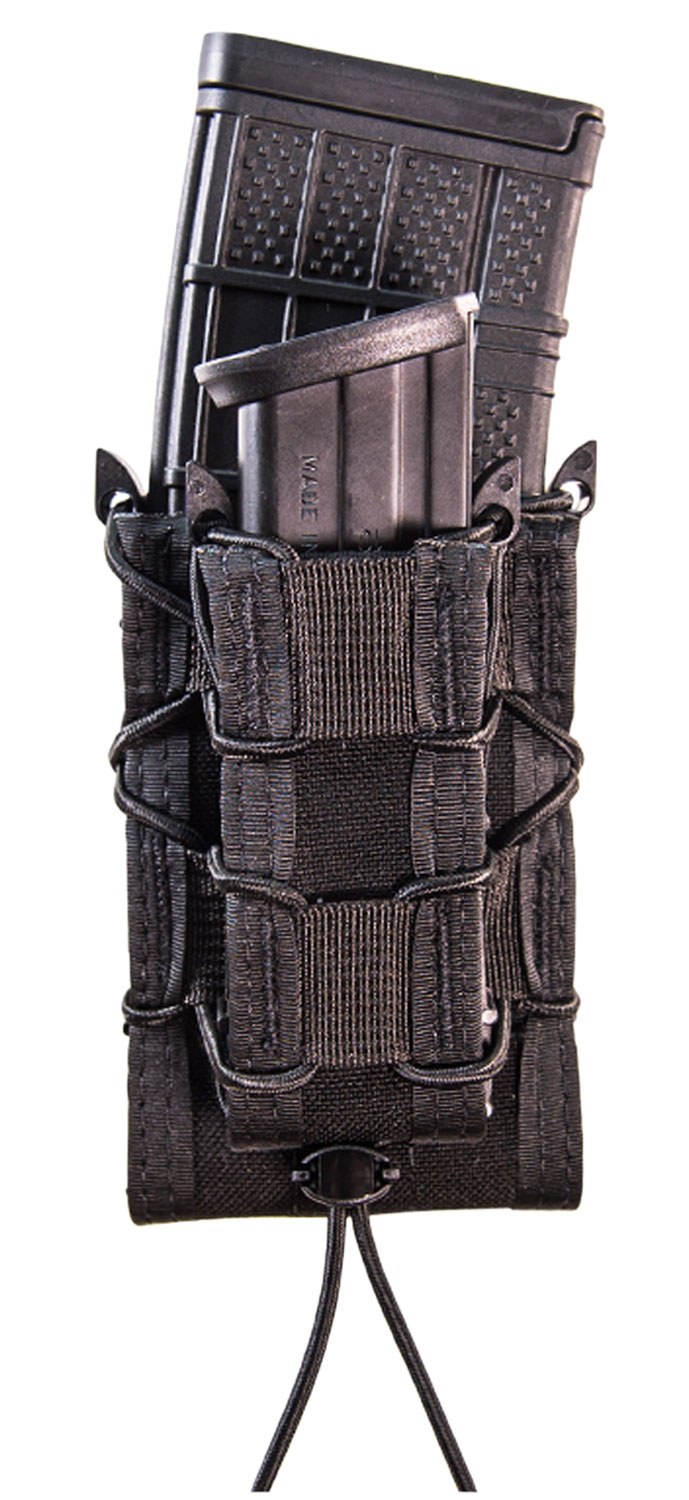High Speed Gear 11DD00BK TACO Double Decker Magazine Pouch Double Black Nylon MOLLE Compatible with Rifle Compatible with Pistol