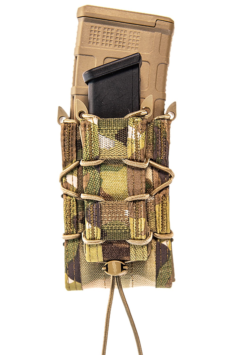 High Speed Gear 11DD00MC TACO Double Decker Magazine Pouch Double MultiCam Nylon MOLLE Compatible with Rifle Compatible with Pistol