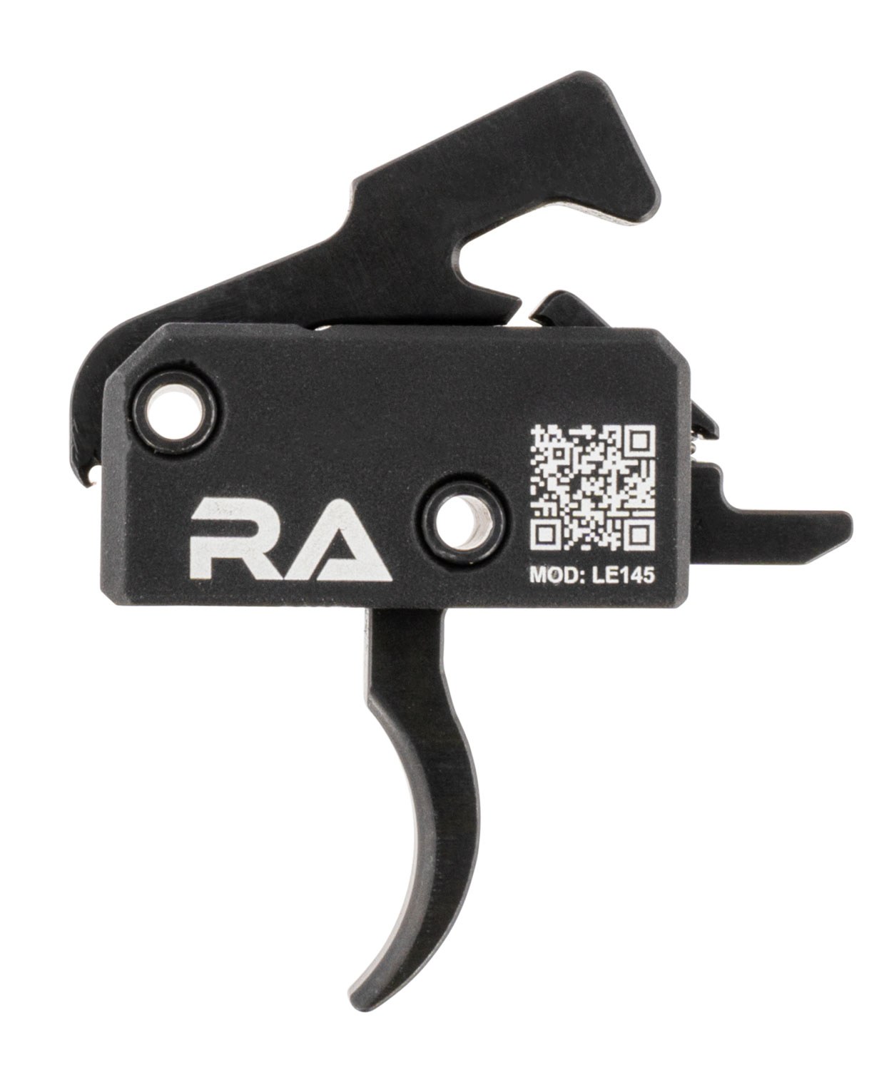 Rise Armament LE145AWP LE145 Tactical Single-Stage Curved Trigger with 4.50 Lbs Draw Weight & Black Hardcoat Anodized Finish for AR-Platform Right