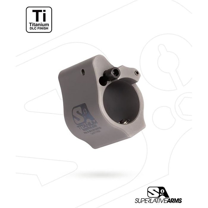 AR-15 Solid Adjustable Gas Block AR-15 Solid Titanium Adjustable Gas Block .875'' Gray