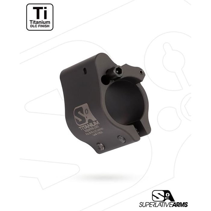 AR-15 Clamp on Adjustable Gas Block AR-15 Clamp on Titanium Adjustable Gas Block .936'' Black