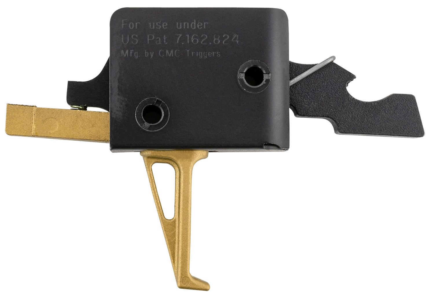 CMC Triggers 91503GF Drop-In Gold Finger Single-Stage Flat Trigger with 3-3.50 Lbs Draw Weight & Gold Finish