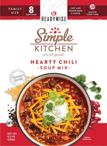 ReadyWise RWSK05064 Simple Kitchen Hearty Chili 8 Servings per Pouch, 6 per Case