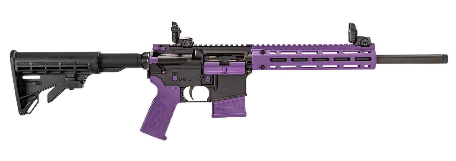 Tippmann Arms A101335 M4-22 LTE 22 LR 10+1 16" Black Parkerized Threaded Barrel, Matte Black Aluminum Receiver with Picatinny Rail, Purple M-LOK