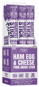 Wicked Cutz WCBR12HEC Ham Egg & Cheese Breakfast Sticks 12 Pack