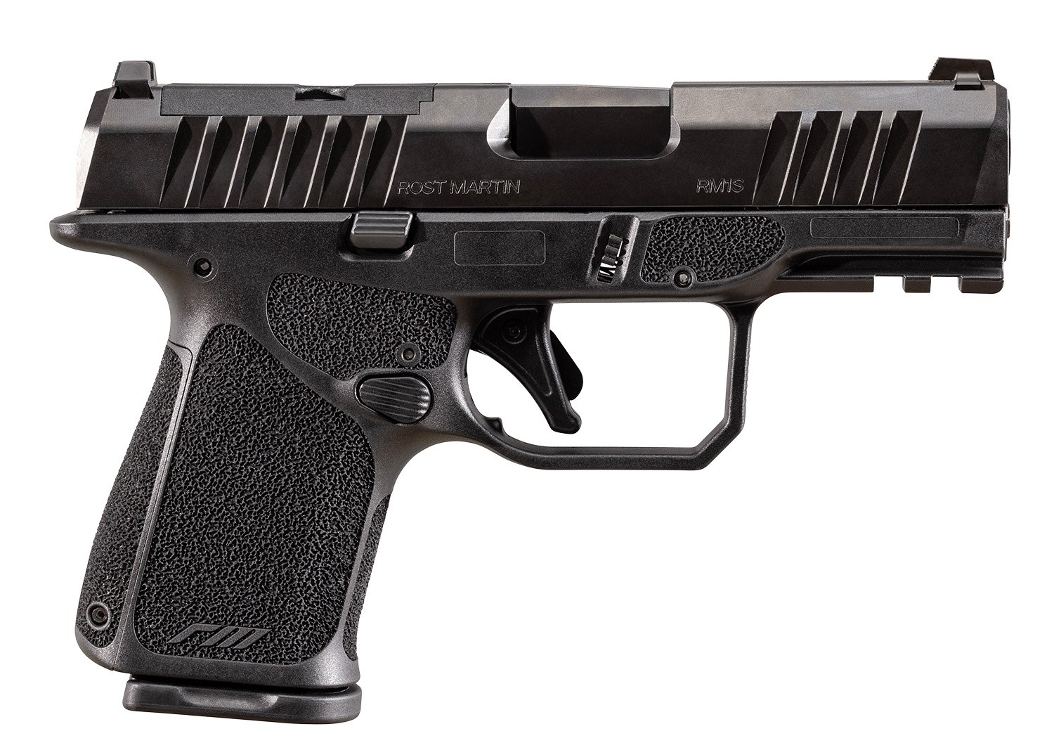 Rost Martin RM1C Hga 9MM 4 in Barrel Optic Ready W RMR Plate Hiviz LWH3 Sights Black 1/15-Round 1/17-Round Magazine