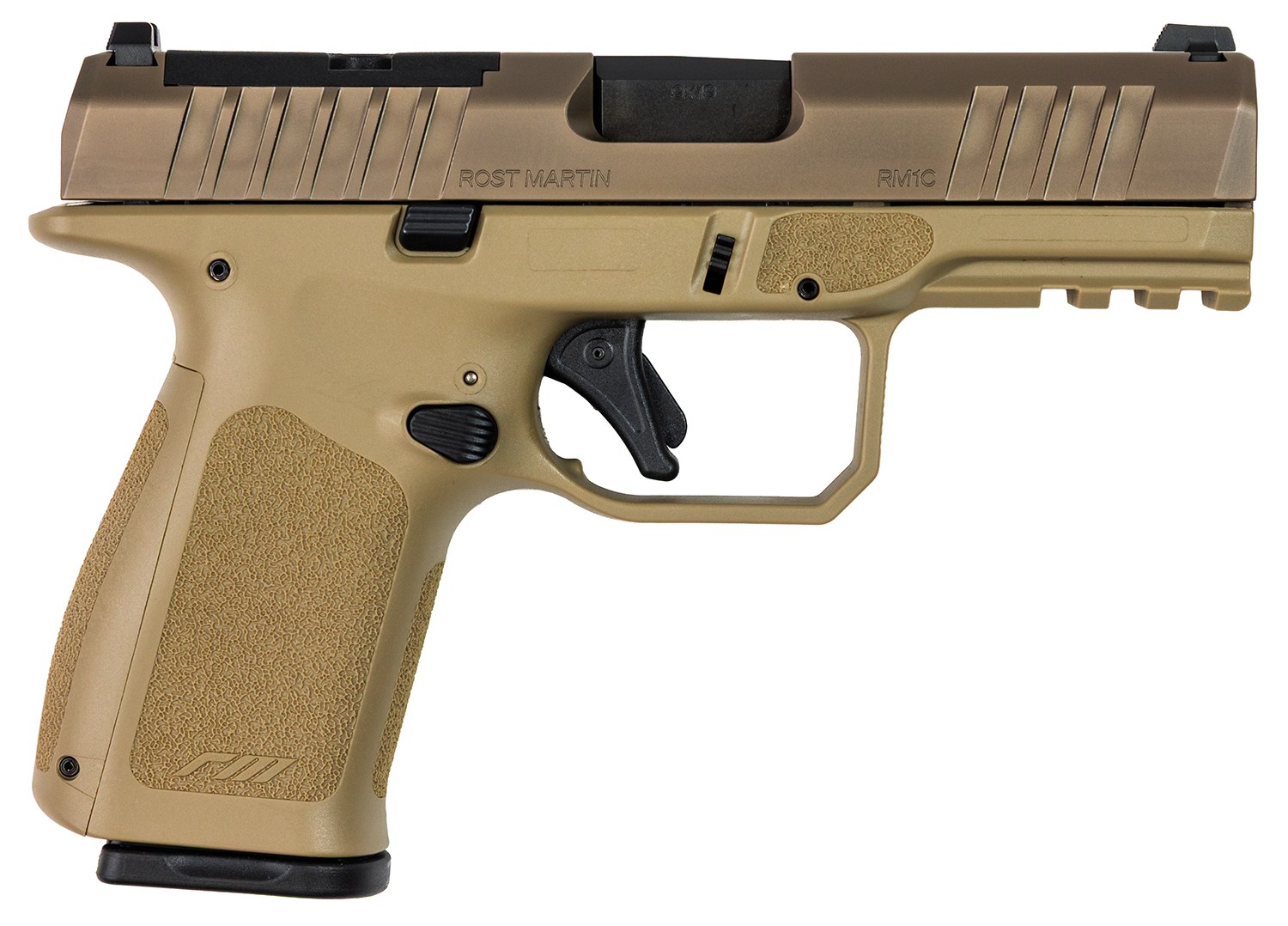 Rost Martin RM1CMOVOSP10 RM1C 9mm Luger 10+1 4" Black Optic Ready/Serrated Slide Black