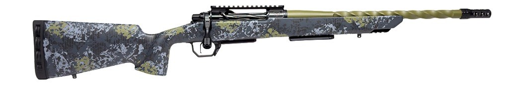 Horizon Firearms HRF-VE2-22CM-18R Venatic 2 22 Creedmoor 18" Sage Green Spiral Fluted Threaded Barrel, Black DLC Receiver with Picatinny Rail, Arca