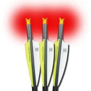 Lumenok Carbon Crossbow Bolts 20 In. HD Orange Moon Nocks 3-Pack.
