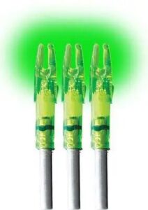 Lumenok Lighted Nocks Green Gold Tip 3-Pack.