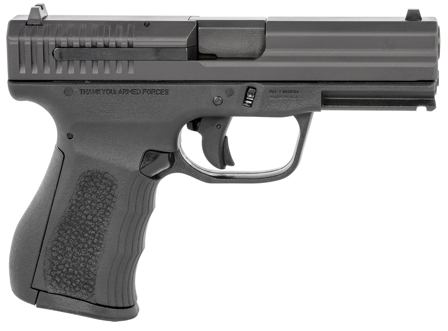 Blue Line Solutions FMK G9C1G2BSS 9C1 G2 9mm Luger 14+1 4" Black Stainless Steel Barrel, Black Serrated Carbon Steel Slide, Black Polymer Frame with