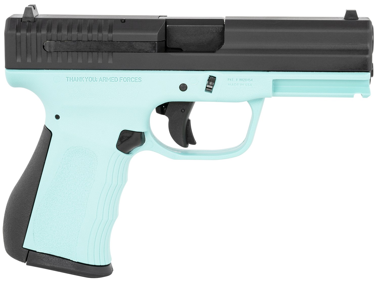 FMK G9C1G2TBSS 9C1 G2 9mm Luger 14+1 4" Black Stainless Steel Barrel, Black Serrated Carbon Steel Slide, Blue Jay Polymer Frame with Picatinny Rail