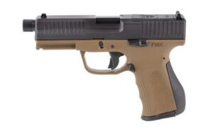 FMK FMKG49TBB G3 Full Size Frame 9mm Luger 14+1 4.50" Polished Threaded Barrel, Black Carbon Steel Optic Ready/Serrated Slide, Burnt Bronze Polymer