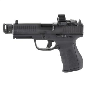 FMK FMKG39BBSTR G3 Strike Compact Frame 9mm Luger 17+1 4.50" Threaded Barrel, Serrated with Optic Slide, Black Polymer Frame with Accessory Rail, SI