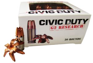 G2 Research G00617 Civic Duty 45ACP 164gr Copper Expansion Projectile 20 per Box/25 Case