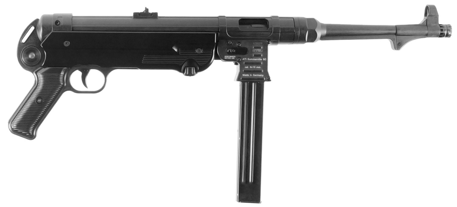 American Tactical GSG GSGGERGMP409X MP40 9mm Luger Caliber with 10.80" Barrel, 25+1 Capacity, Black Metal Finish, Black Polymer Grip Right Hand