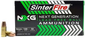 SinterFire Inc SF9100NXGLF9mm Luger 100gr 50 per Box/20 Case