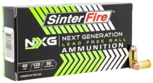 SinterFire Inc SF40125NXG Next Generation (NXG) 40S&W 125gr Lead Free Ball 50 per Box/20 Case