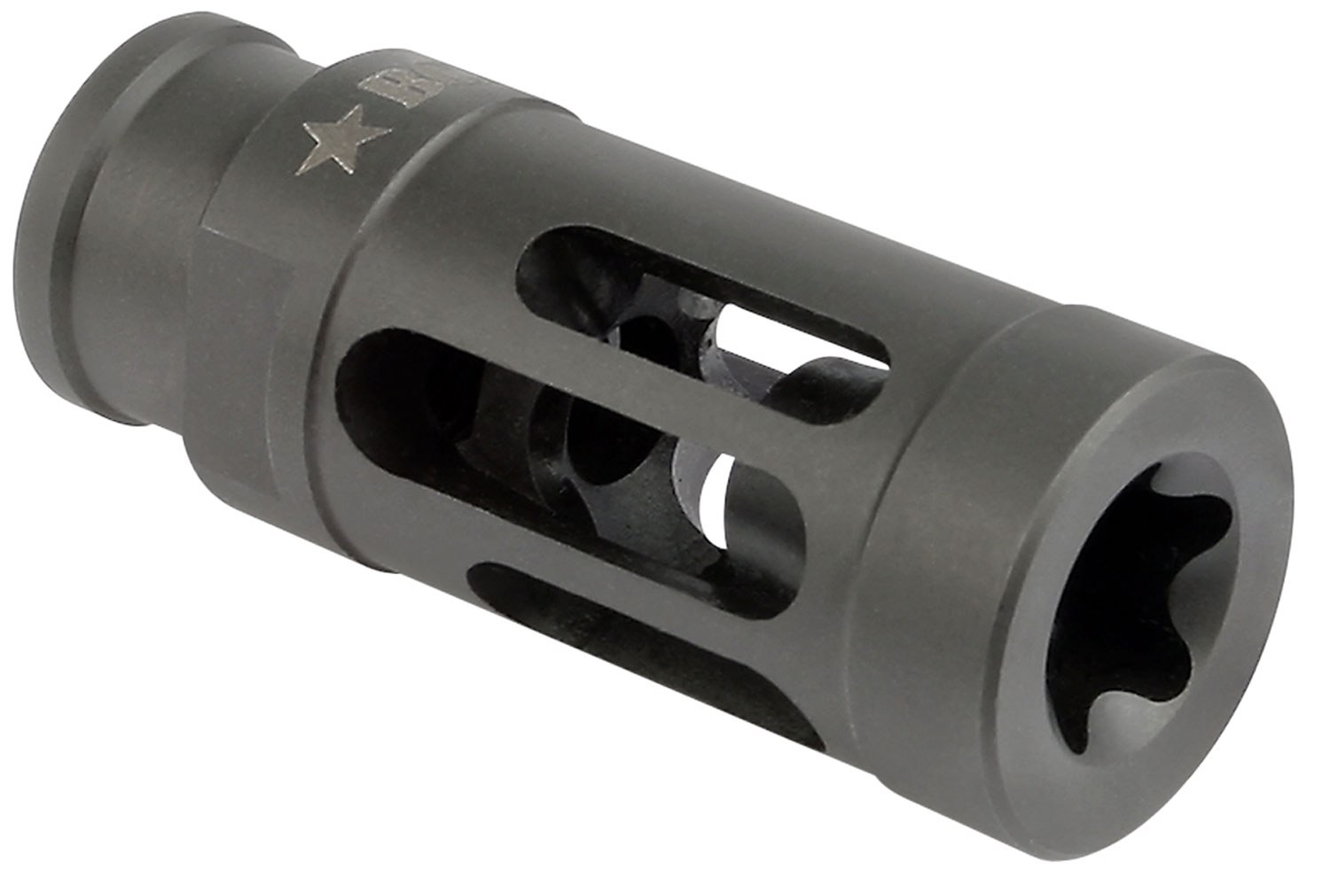 BCM GFCMOD1762 BCMGunfighter Compensator Mod 1 Black Stainless Steel with 5/8"-24 Tpi Threads for 7.62mm, 300 Blackout AR-Platform