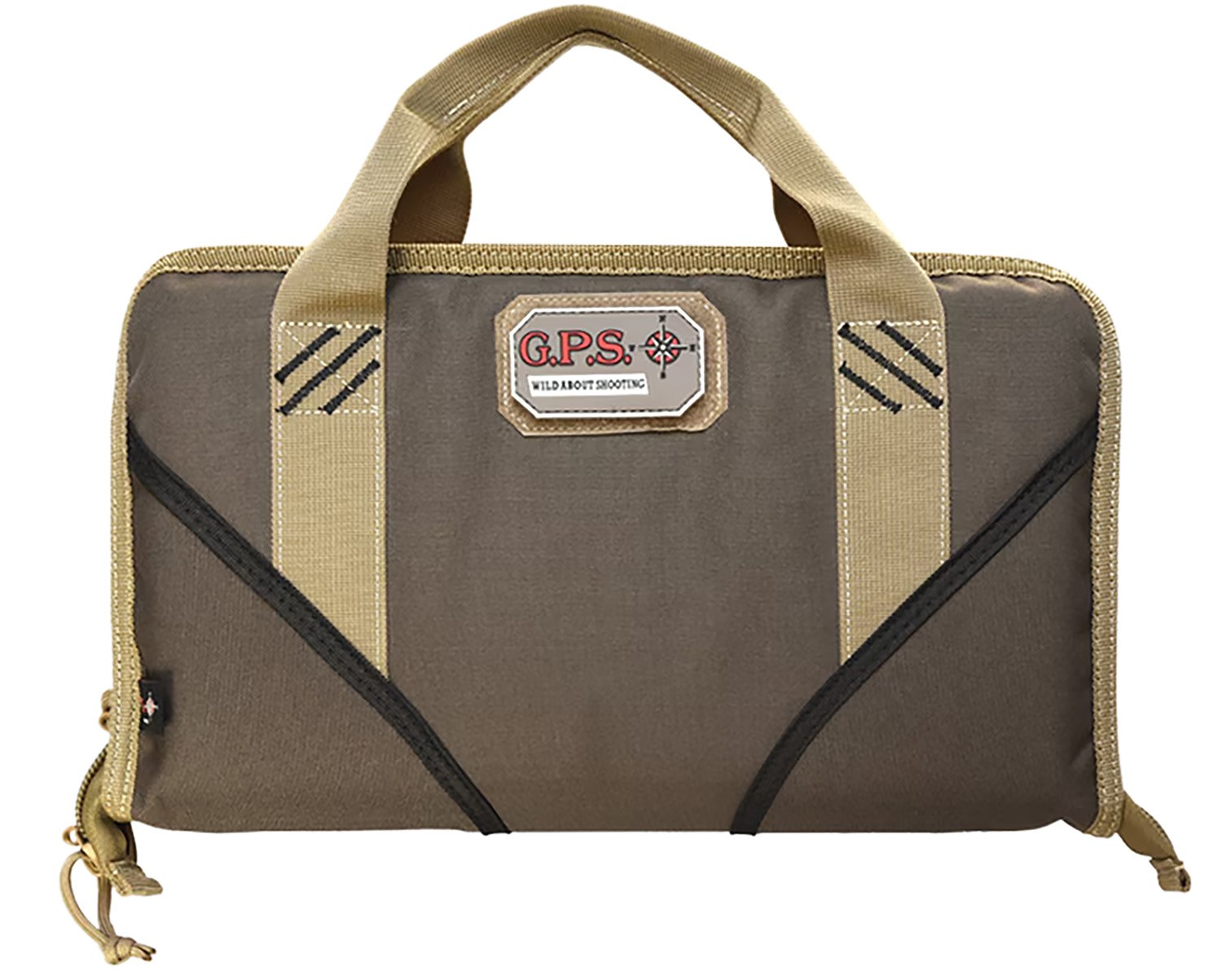 Memory Foam Case - Large with Magazine Back Pockets Green/Black