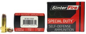 SinterFire Inc SF38110SD Special Duty (SD) 38Special 110gr Lead Free Frangible Hollow Point 20 per Box/10 Case