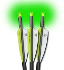 Lumenok Carbon Crossbow Bolts 20 In. Green Moon Nocks 3-Pack.