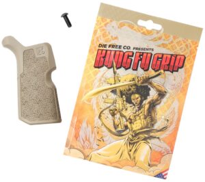 Die Free Co Llc KFGFDE Kung Fu Grip Flat Dark Earth Nylon Fits AR15/M4/AR10/SR25