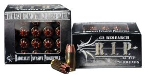 G2 Research G00002 R.I.P 45ACP 162gr Fracturing Hollow Point 20 per Box/25 Case