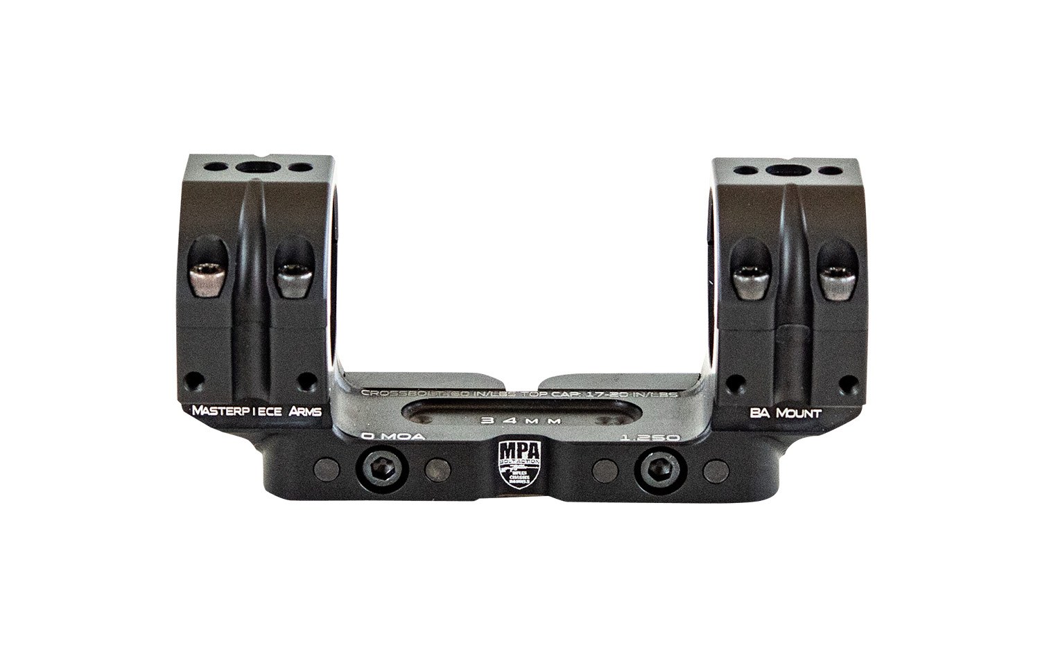 MasterPiece Arms BAMOUNT301125 MPA BA Bolt Action Mount Black