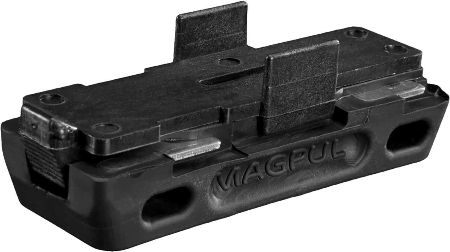 Magpul MAG024-BLK L-Plate Made of Stainless Steel with Overmolded Santoprene Rubber & Black Finish for 5.56x45mm NATO USGI 30-Round Aluminum
