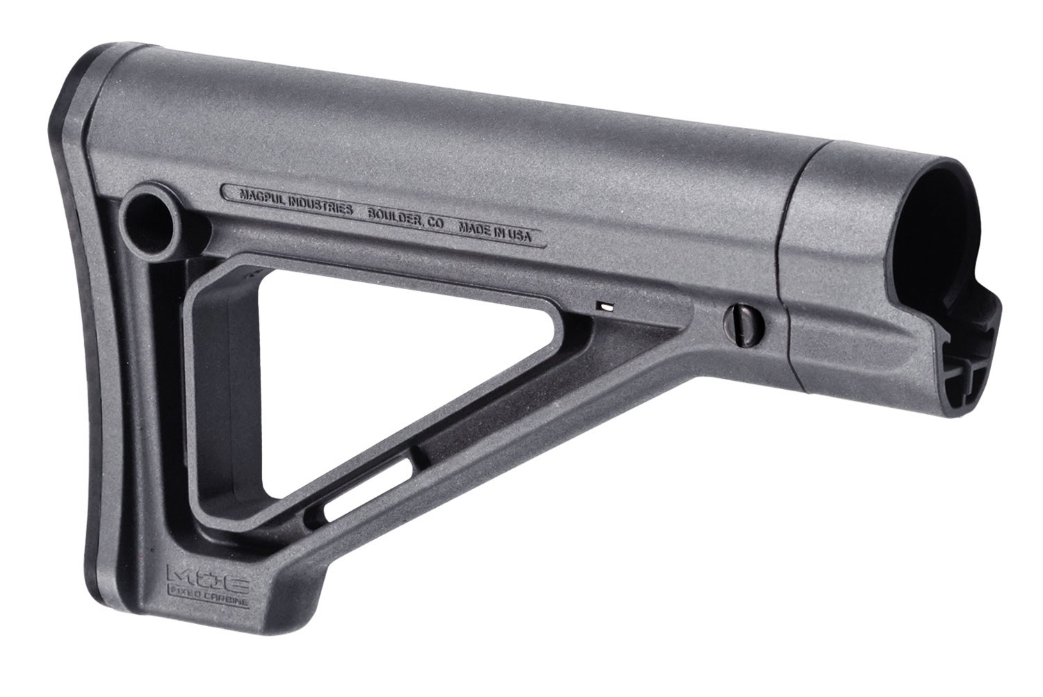 Magpul MAG480-GRY MOE Carbine Stock Fixed Stealth Gray Synthetic for AR-15, M16, M4 with Mil-Spec Tube (Tube Not Included)