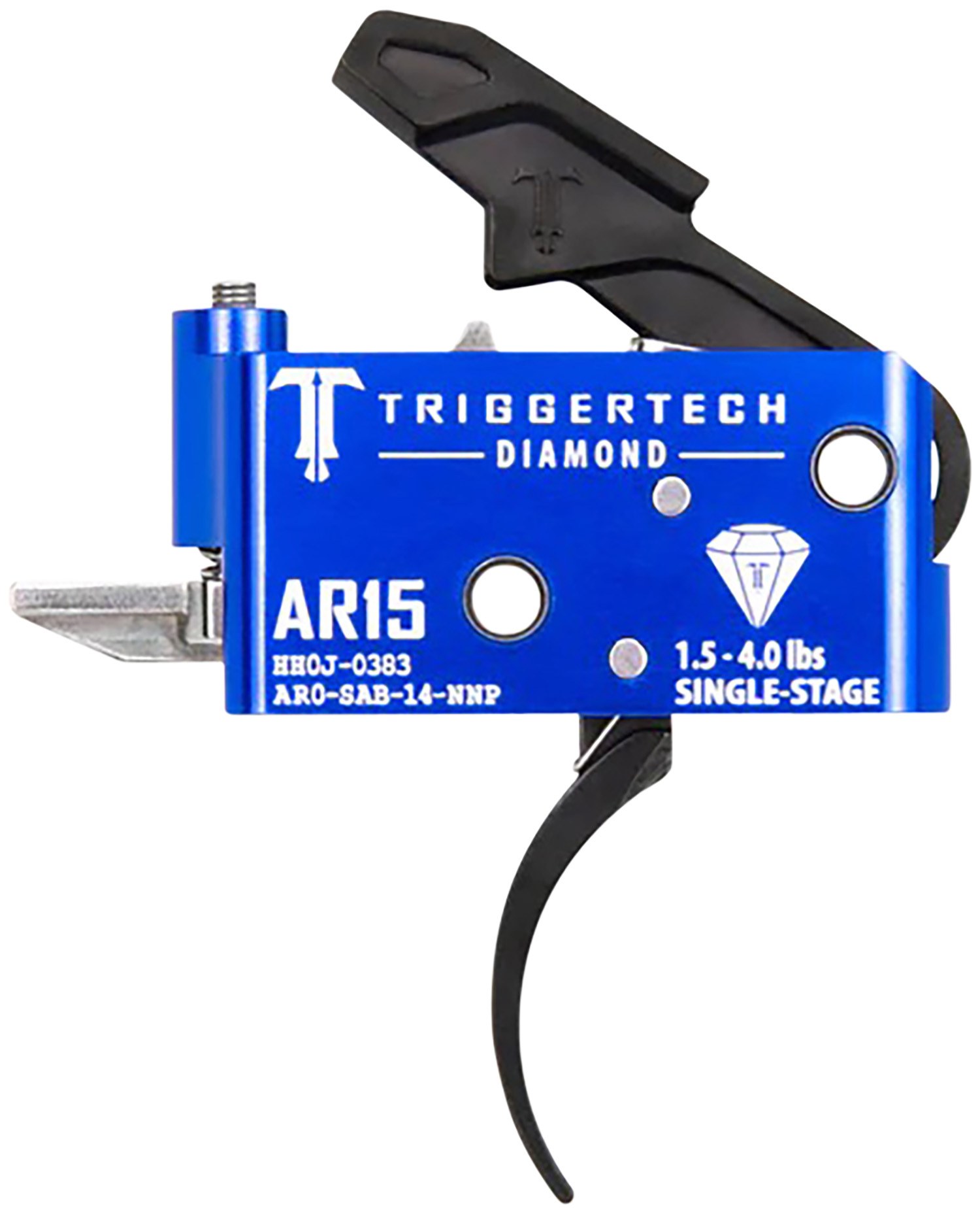 TriggerTech AR0SAB14NNP Diamond Pro Curved Single-Stage 1.5-4.0 Lbs Adjustable for AR-15