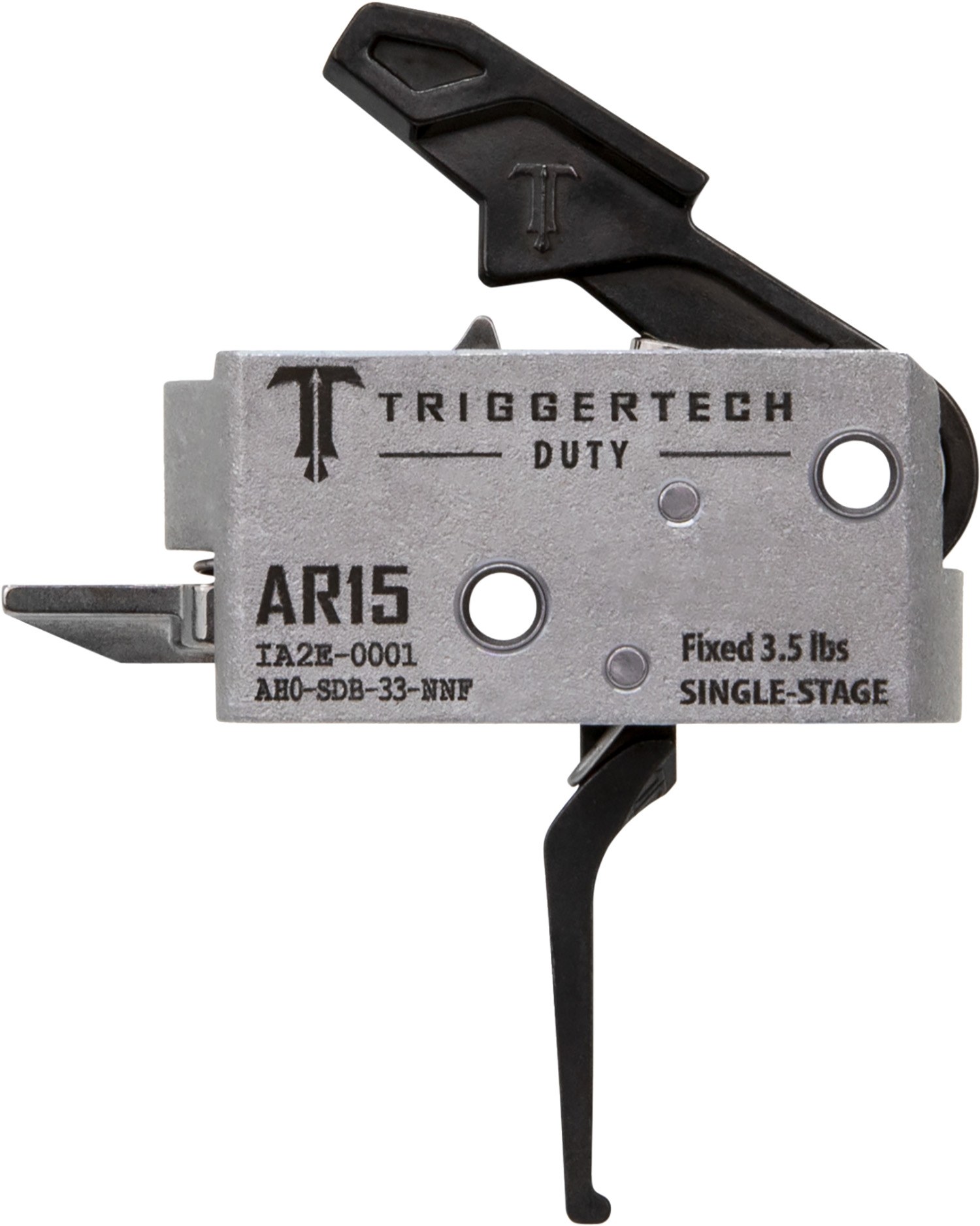 TriggerTech AH0SDB33NNF Duty Flat Trigger Single-Stage 3.50 Lbs Draw Weight Fits AR-15