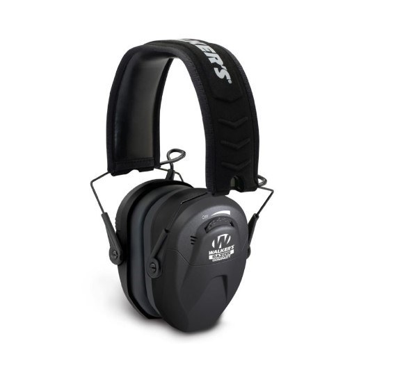 Walker's GWPCRSEM Razor Compact Electronic Muff 23 dB Over the Head Black Polymer Fits Youth/Women - Image 2