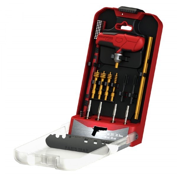 Birchwood Casey HNDGCLNK Handgun Cleaning Kit 16 Pieces Black/Red - Image 2