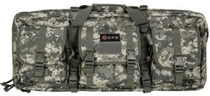 GPS Bags DRC28ACU Double Rifle Case a-TACS AU 600D Polyester with 2 Padded Pistol Sleeves MOLLE Webbing & Lockable Zippers