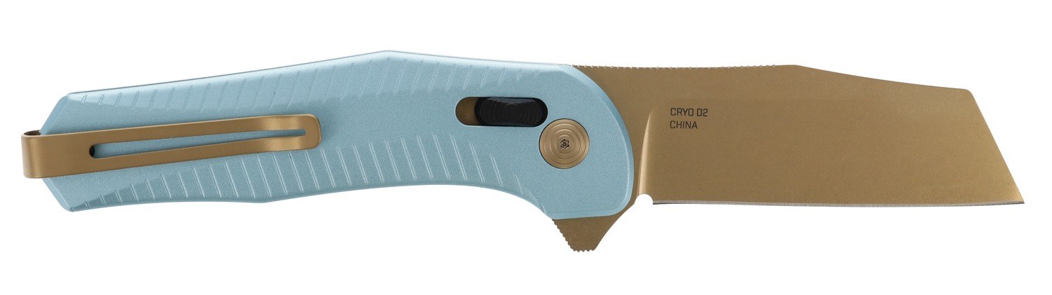 SOG KNIFE 3.4in Blade DIVERGE XR / LIGHT BLUE + GOLD BLISTER PACK FOLDING