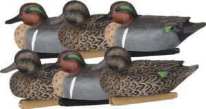Zink Floater Duck Decoys Green Wing Teal 6-Pack.