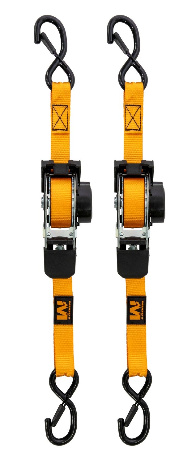 Muddy MUD-RRS10-2-Pack 1"X10" Ratchet Straps Orange - Image 2