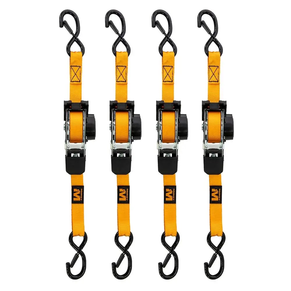 Muddy MUD-RRS10-4-Pack 1"X10" Ratchet Straps Orange