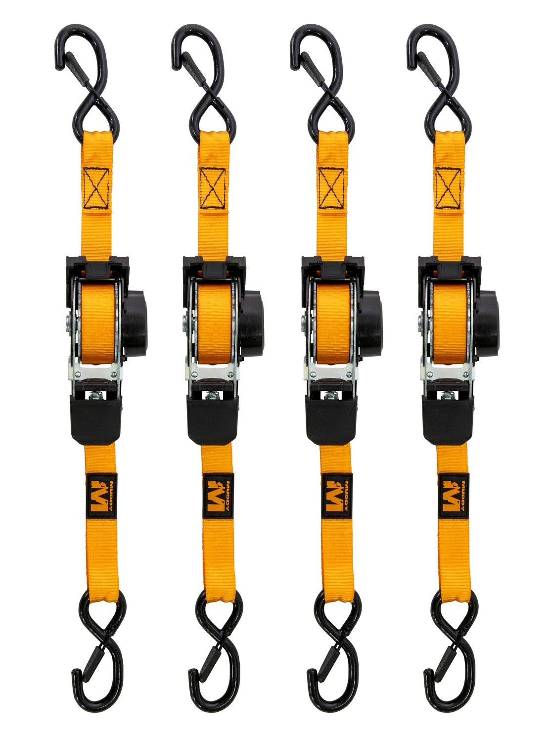 Muddy MUD-RRS10-4-Pack 1"X10" Ratchet Straps Orange - Image 2