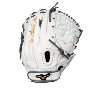 Mizuno MVP Prime Fastpitch Softball Glove, 12.5", RH, White-Grey