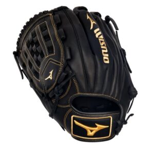 Mizuno MVP Prime Pitcher/Outfield Baseball Glove, 12", LH, Black-Almond